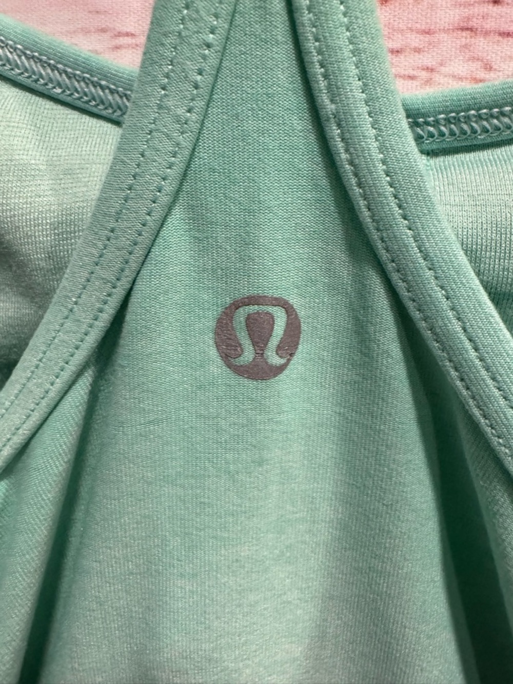 Lululemon Power Y Tank Luon in Heathered Menthol Sz 10 - Picture 9 of 10